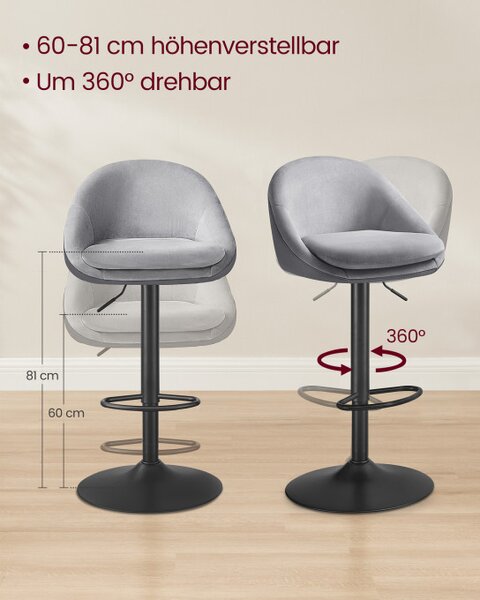 Set dvou barových židlí LJB110G01