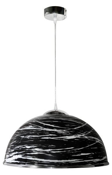 Helam Lustr na lanku AKRYL - chrom KS 1xE27/60W černá abstrakt HE0125