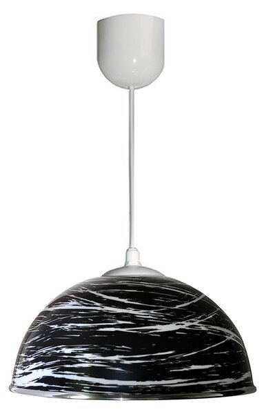 Helam Lustr na lanku AKRYL KS 1xE27/60W černá abstrakt HE0114