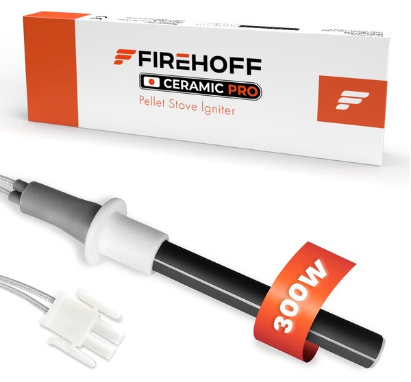 Keramická žhavicí svíčka 300W pro peletové topení, průměr 11,55 mm, rozměry 76/96 mm