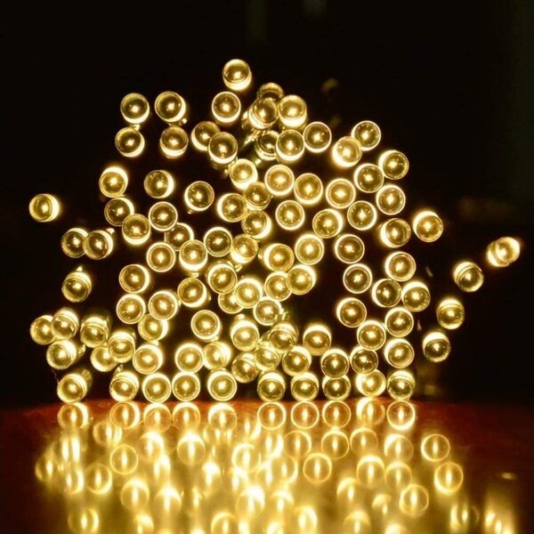 Vnitřní LED vánoční řetěz - teplá bílá se záblěsky, 10m, 100 LED