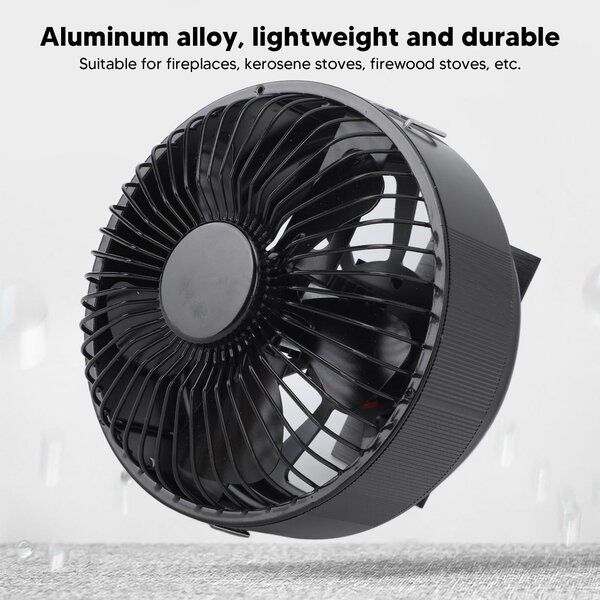 Ventilátor pro kamna s otevřeným ohniskem, poháněný teplem, vhodný pro kamna na dřevo a petrolejová kamna