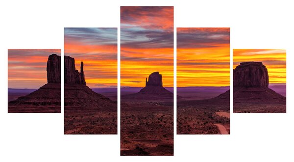 Obraz - Monument Valley v Arizoně (125x70 cm)