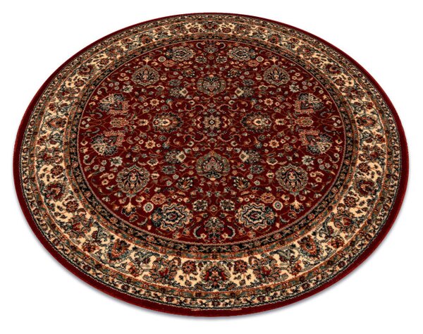 Koberec KASHQAI 4362 302 ornament, bordó / béžový kruh