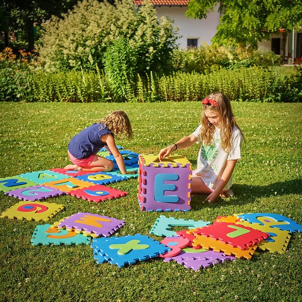 Pěnová podložka pro děti PUZZLE, 86 dílů, vícebarevná Spielwerk