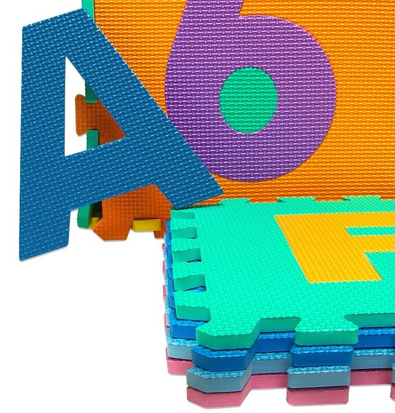 Pěnová podložka pro děti PUZZLE, 86 dílů, vícebarevná Spielwerk