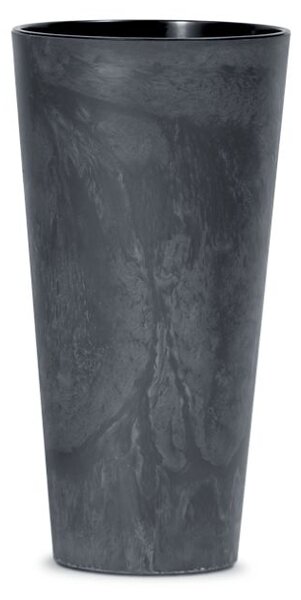 PROSPERPLAST Květináč - TUBUS SLIM Beton Effect Průměr: 30 cm, Barva: antracit
