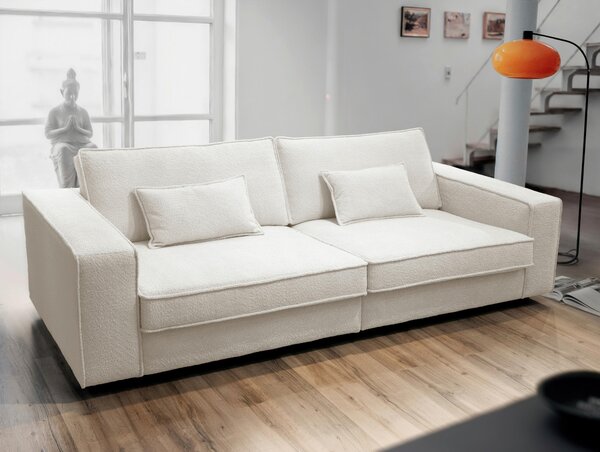 POHOVKA BIG SOFA, plast, textil, kompozitní dřevo, krémová Livetastic - Pohovky, Online Only