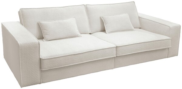 POHOVKA BIG SOFA, plast, textil, kompozitní dřevo, krémová Livetastic - Pohovky, Online Only
