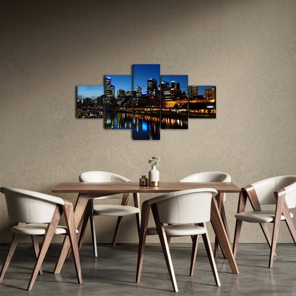 Obraz noci v Melbourne (125x70 cm)