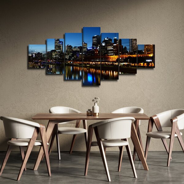 Obraz noci v Melbourne (210x100 cm)