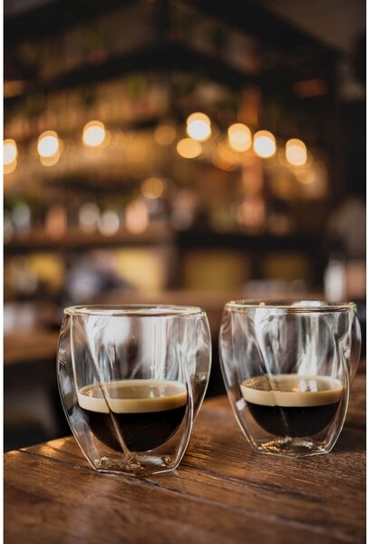 Dvoustěnné hrnky na cappuccino v sadě 2 ks 250 ml Cristallo – Vialli Design