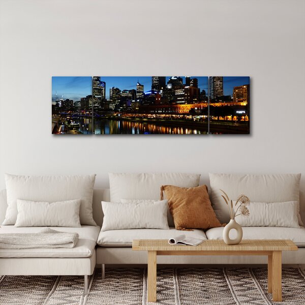 Obraz noci v Melbourne (170x50 cm)