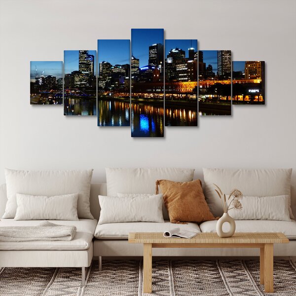 Obraz noci v Melbourne (210x100 cm)