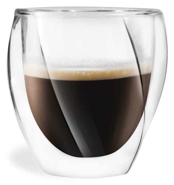 Dvoustěnné hrnky na cappuccino v sadě 2 ks 250 ml Cristallo – Vialli Design