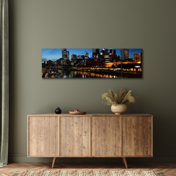 Obraz noci v Melbourne (170x50 cm)