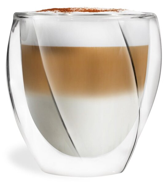 Dvoustěnné hrnky na cappuccino v sadě 2 ks 250 ml Cristallo – Vialli Design