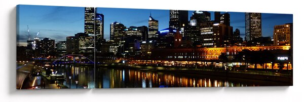 Obraz noci v Melbourne (170x50 cm)