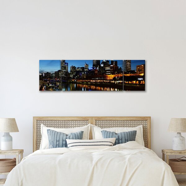 Obraz noci v Melbourne (170x50 cm)