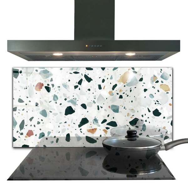Skleněný panel Gray quartz terrazzo textura