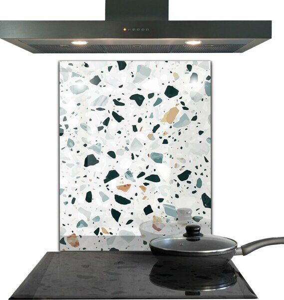 Skleněný panel Gray quartz terrazzo textura