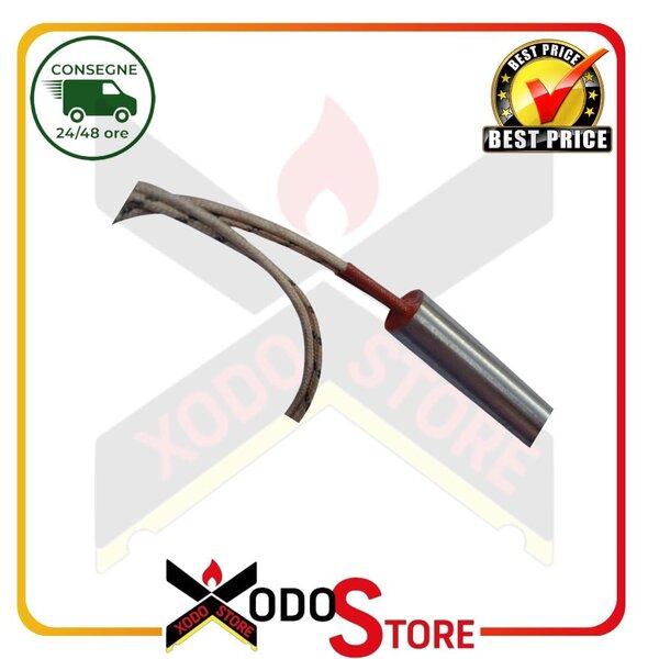 Keramický topný článek (pelletka) pro krb, průměr 12,5 mm, délka 100 mm, výkon 300 W