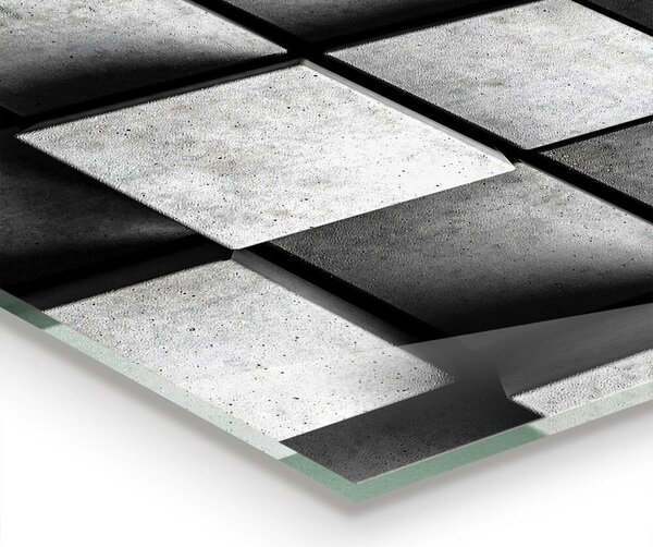 Skleněný panel Kostky geometrický vzor