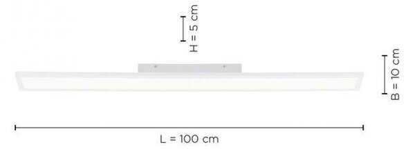 Paul Neuhaus LED panel FLAT 24W, 100x10 cm, bílá, CCT 2700-5000K