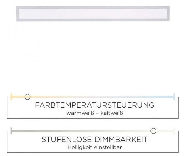 Paul Neuhaus LED panel FLAT 24W, 100x10 cm, bílá, CCT 2700-5000K