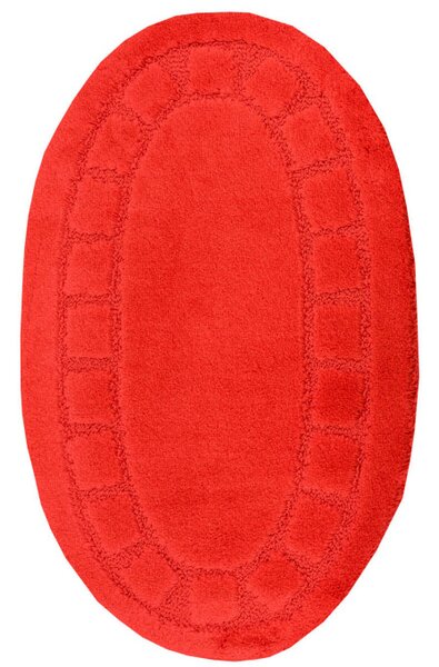 Koupelnový kobereček Ocean Red červený ovál