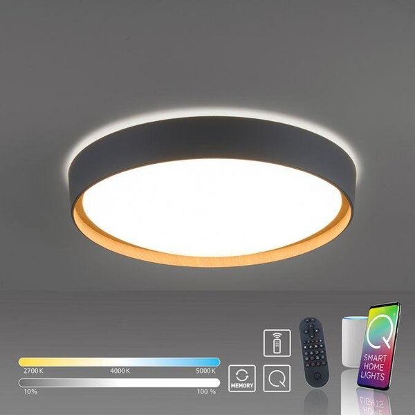 Paul Neuhaus Stropní LED svítidlo Q-EMILIA, 40W, ø 49,6 cm, ZigBee, CCT 2700-5000K