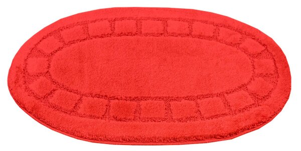 Koupelnový kobereček Ocean Red červený ovál