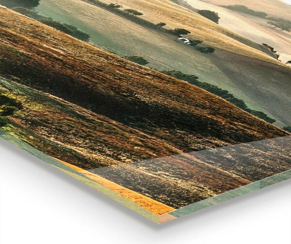 Skleněný panel Toskánská krajina s vinicemi