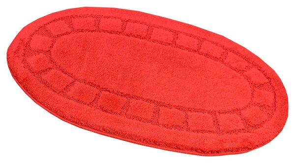 Koupelnový kobereček Ocean Red červený ovál