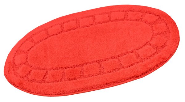 Koupelnový kobereček Ocean Red červený ovál