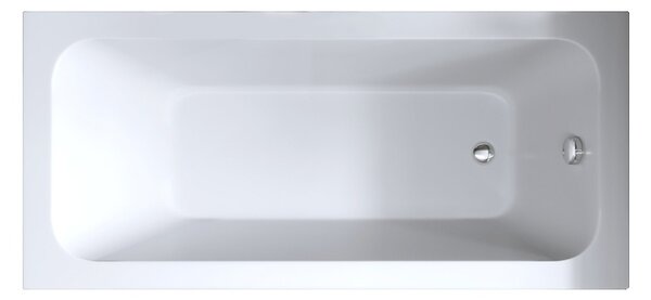 BPS-koupelny Akrylátová obdélníková vana k vestavbě HYD-NIL140-VEST 140x70 cm bílá, odtokový komplet chrom