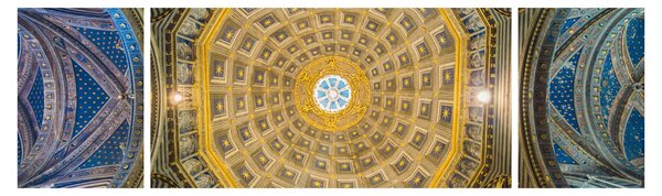 Obraz stropu Sienského kostela (170x50 cm)