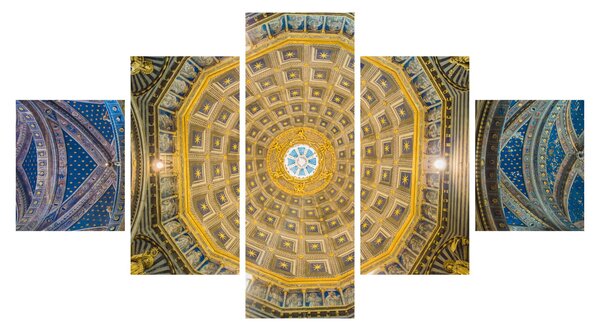 Obraz stropu Sienského kostela (125x70 cm)