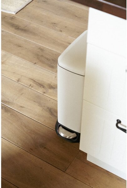 Krémový nášlapný ocelový odpadkový koš 12 l Design – Wenko