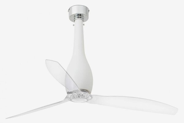 ETERFAN, bílá/transparentní, stropní ventilátor s DC motorem - FARO