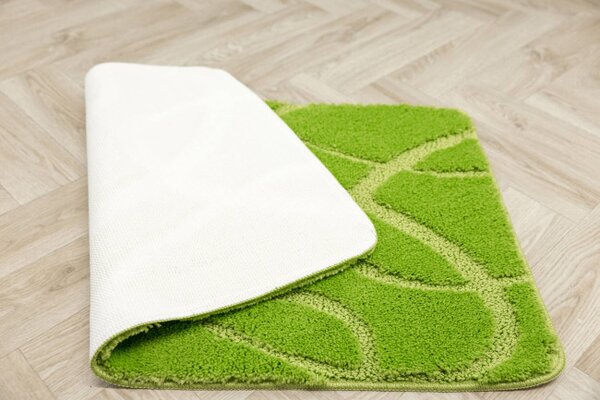 Koupelnový kobereček Kobe Light Green světle zelený, linie