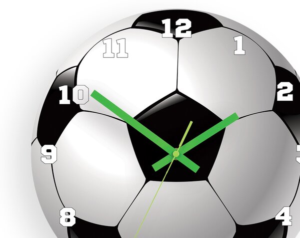 Moderní nástěnné hodiny FOOTBALL (Hodiny na stěnu)