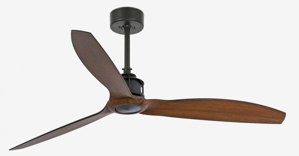 JUST FAN M, černá/dřevo, stropní ventilátor s DC motorem - FARO