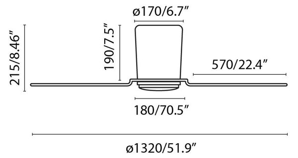 PEMBA L LED, bílá, stropní ventilátor s DC motorem - FARO