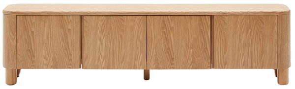 TV stolek Kave Home Salaya 200 cm x 40 cm s dřevěným dekorem