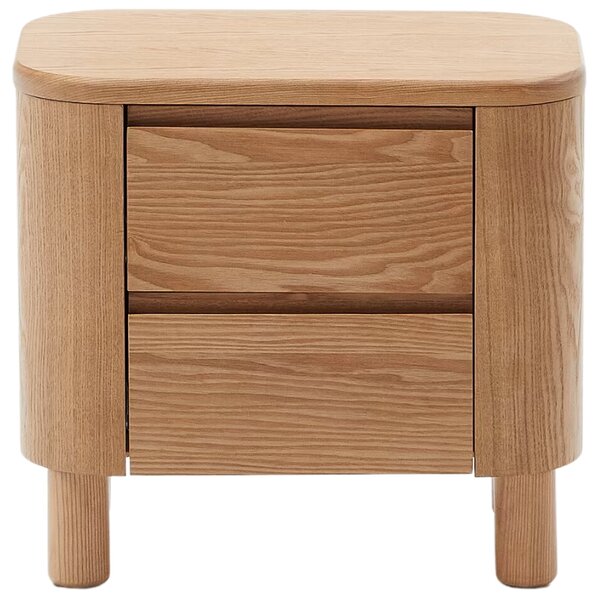 Noční stolek Kave Home Salaya 55 cm x 36 cm s dřevěným dekorem