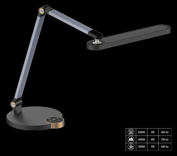 LAMPA NA PSACÍ STŮL, 48/52/18.5 cm - Kancelářské lampy
