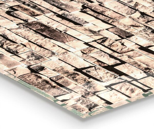 Kuchyňský skleněný panel Cihla z přírodního kamene