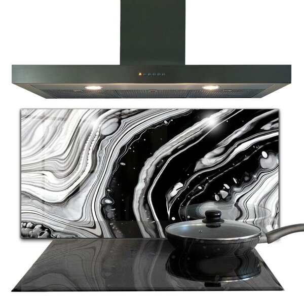 Kuchyňský skleněný panel Monochromatická abstrakce