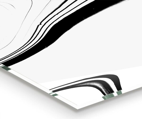 Kuchyňský skleněný panel Monochromatický akvarel
